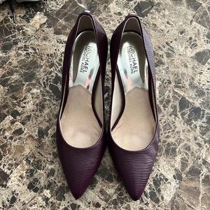 Women’s Michael Michael Kors Deep Purple Croco Heels